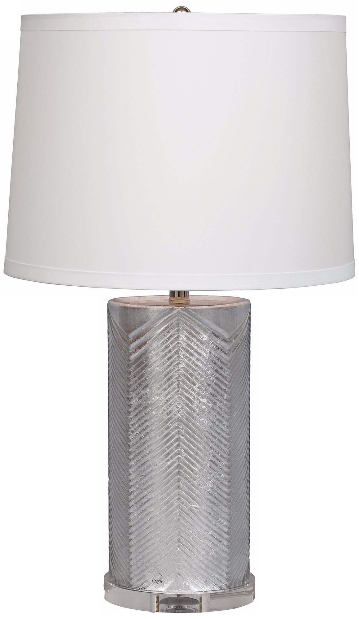 Westwood Silver Chevron Glass Table Lamp
