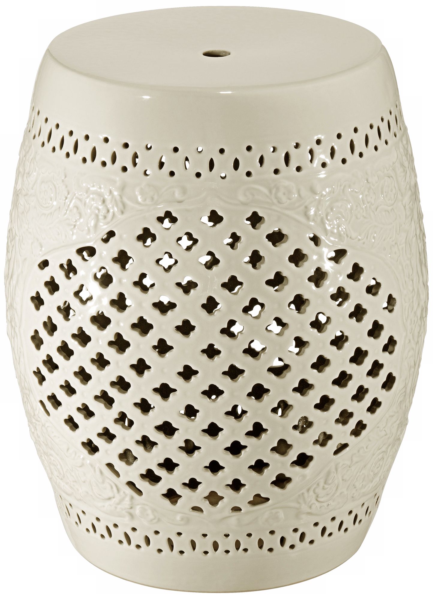 Eggshell Lattice Ceramic Garden Accent