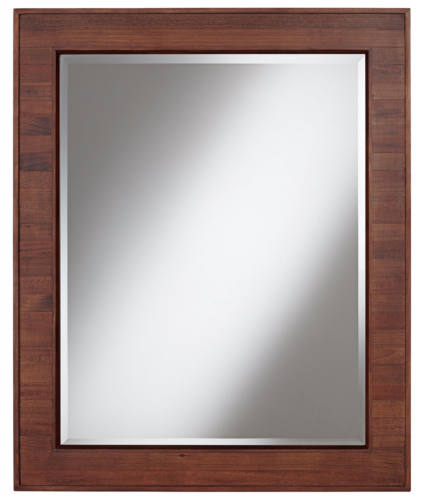 Wood Plank 34" High Wall Mirror