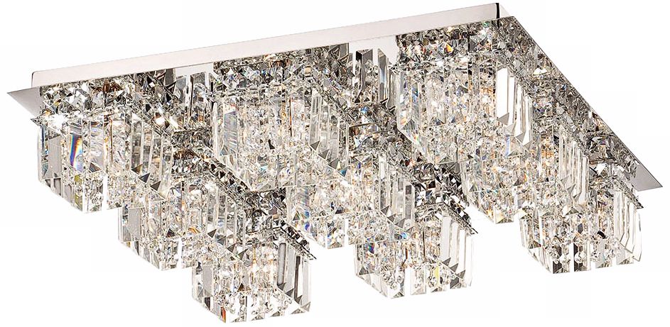 Alico Crown 22" Wide Crystal and Chrome Ceiling Light