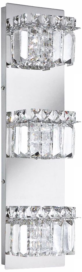 Alico Crown 19 3/4" High Crystal and Chrome Wall Sconce