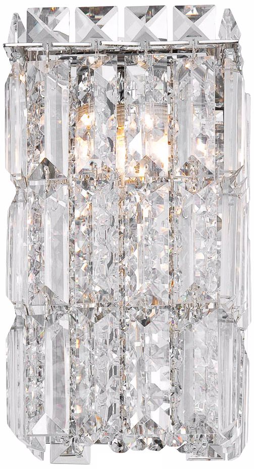 Alico King Crown 8 1/2" High Crystal and Chrome Wall Sconce