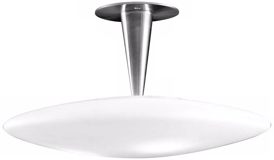 Alico Toro 16" Wide White Opal Glass Ceiling Light