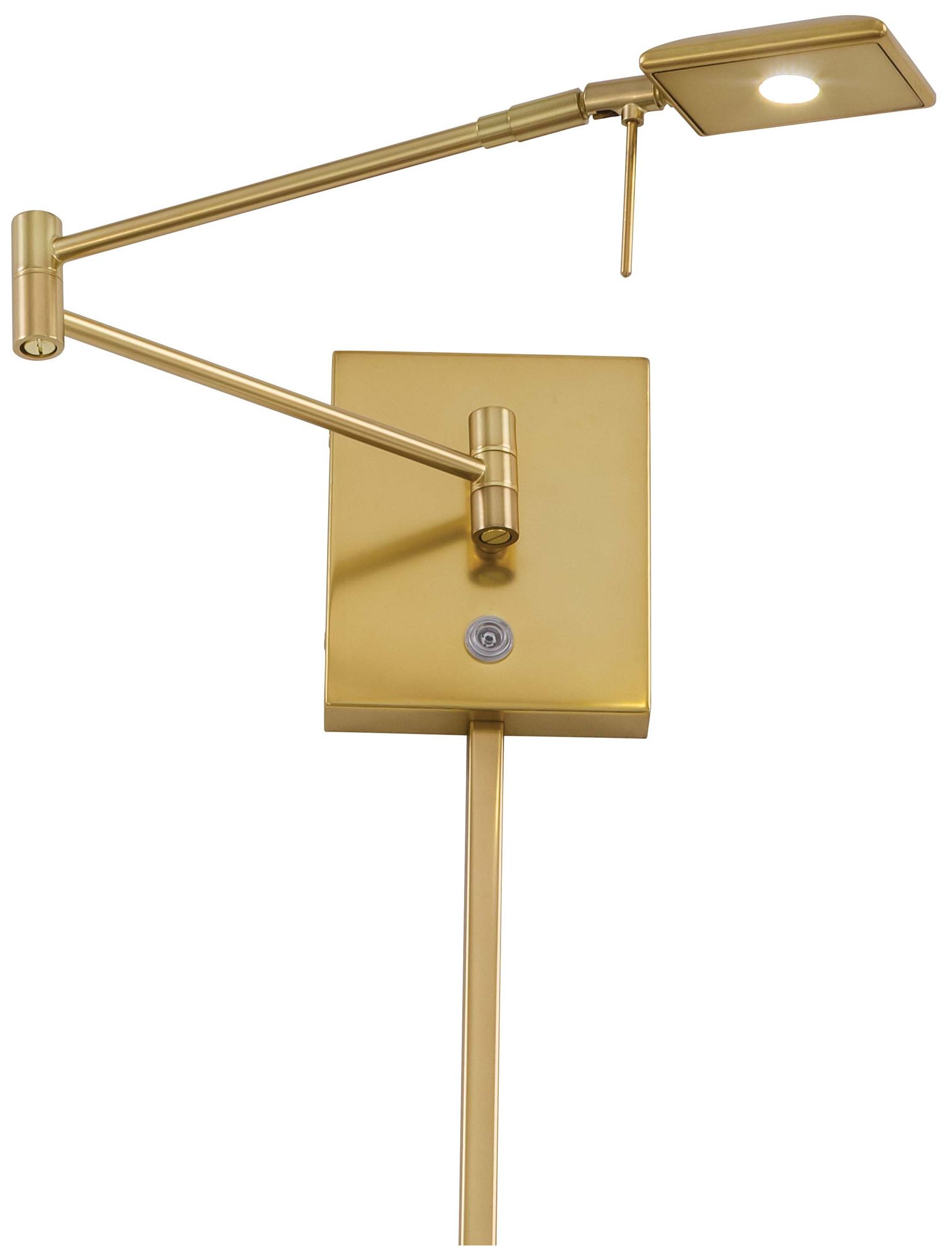 George Kovacs Square Head LED Gold Swing Arm Wall Lamp