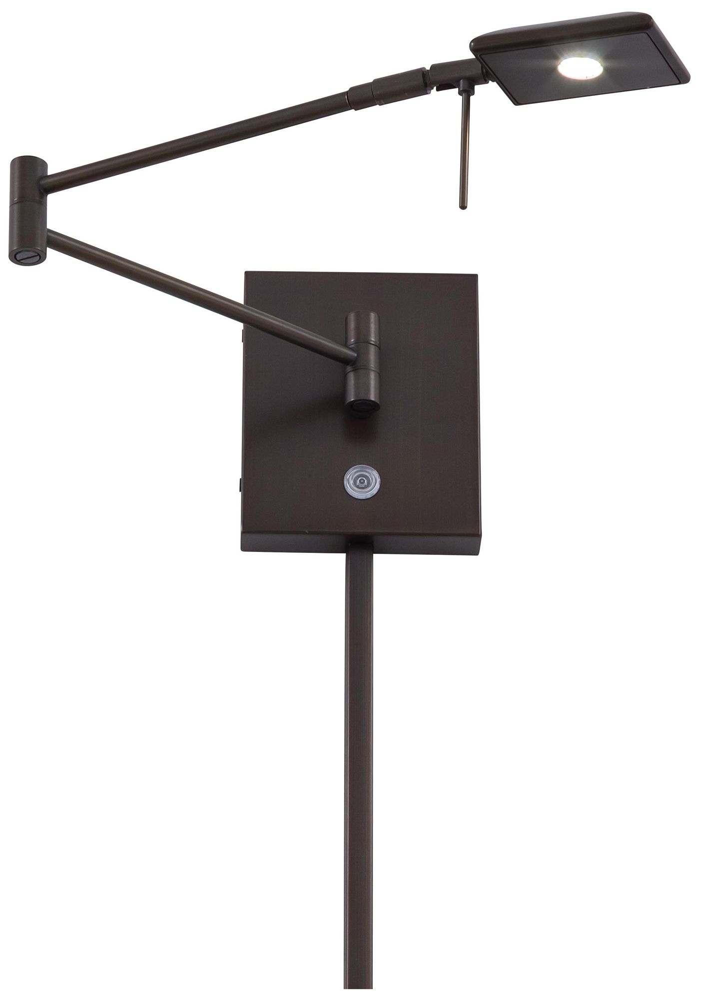 George Kovacs Square Head LED Bronze Swing Arm Wall Lamp