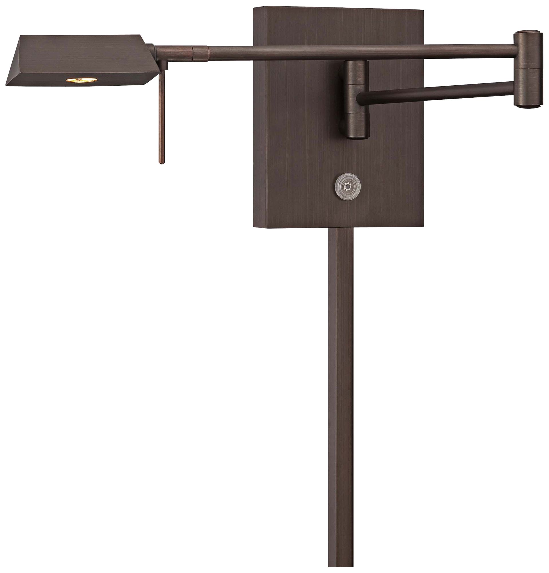 George Kovacs Angular Head LED Bronze Swing Arm Wall Lamp