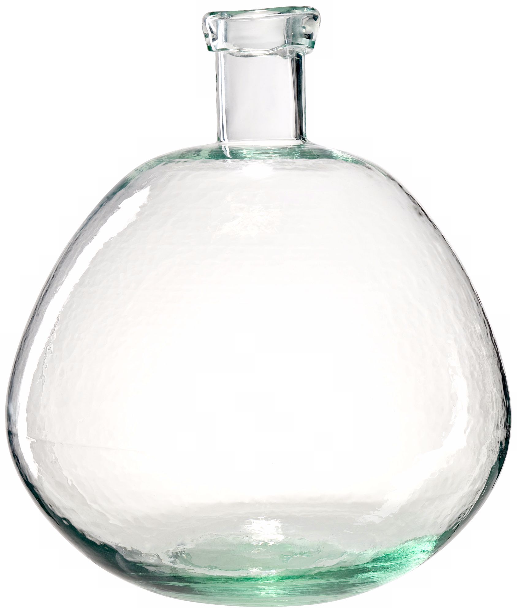 Bubble Light Green Hand-Blown Glass Vase
