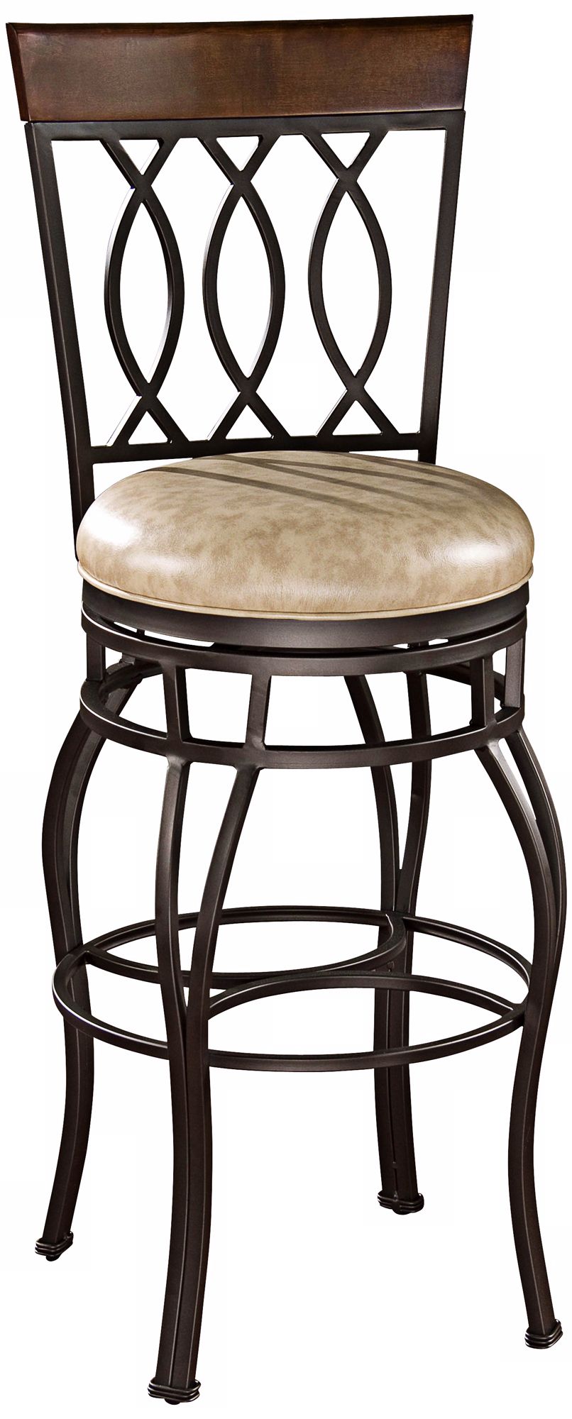 American Heritage Bella 26" Wheat Leather Counter Stool