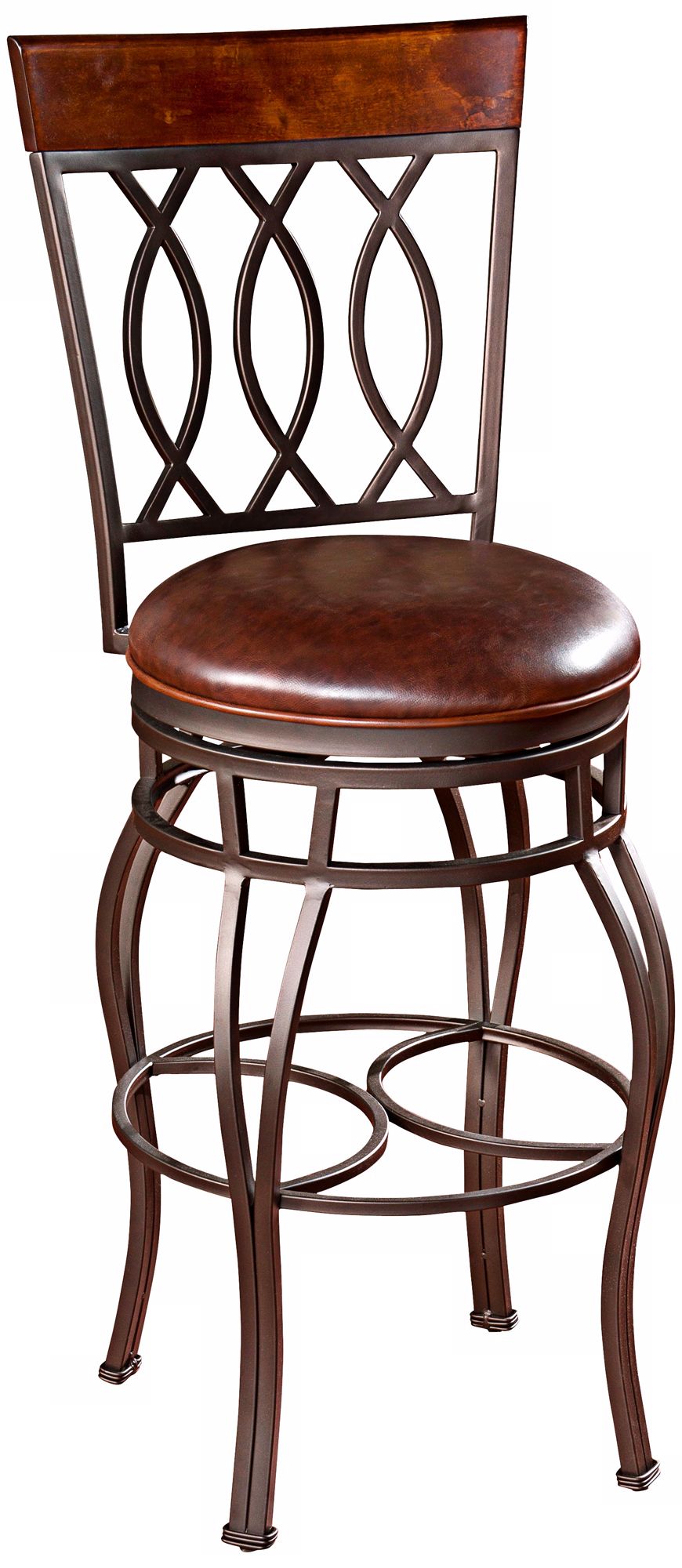 American Heritage Bella 30" Bourbon Leather Bar Stool