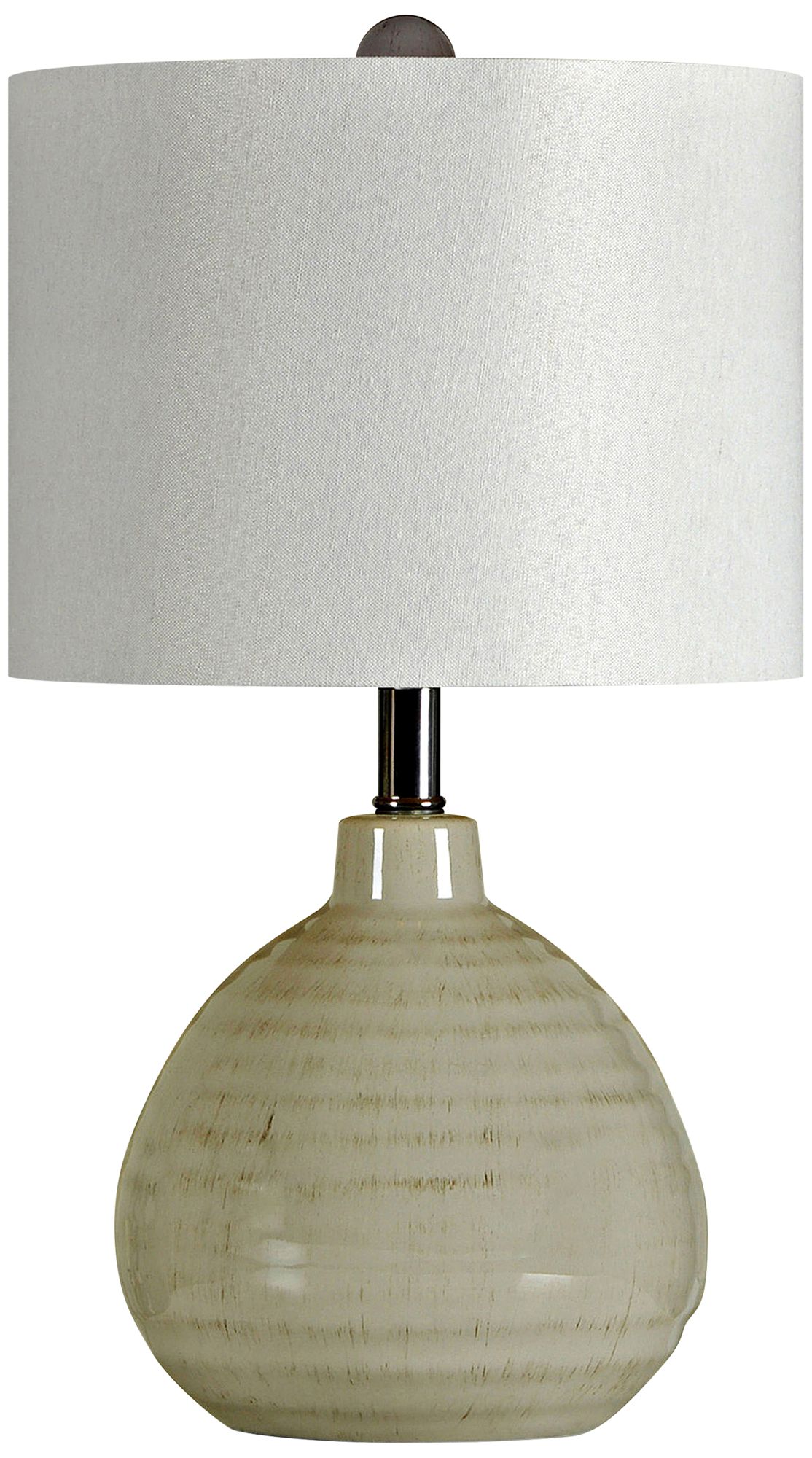 Cool Grey Ceramic Jar Table Lamp