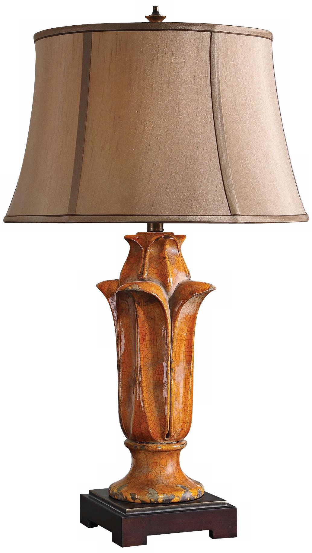 Uttermost Tulipano Crackled Orange Table Lamp