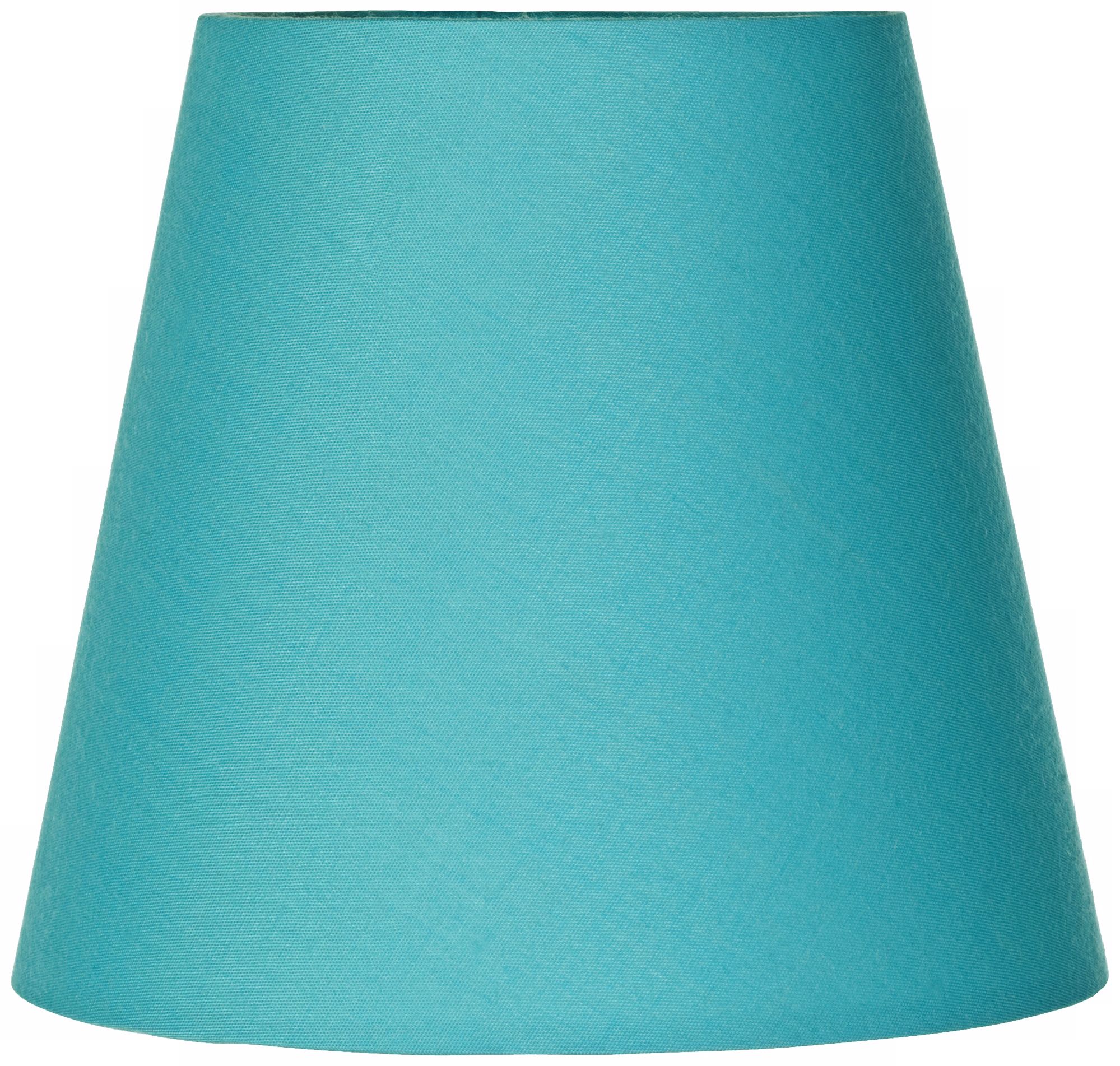 Cotton Blend Turquoise Lamp Shade 3.5x5.5x5 (Clip-On)