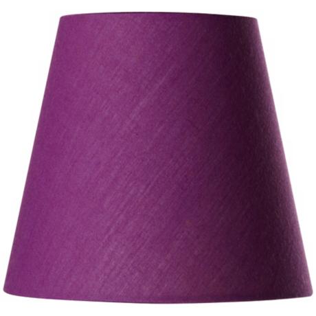 Lamp Shades Clip on Cotton Blend Purple Lamp Shade 3 5x5 5x5  Clip On    Lampsplus Com