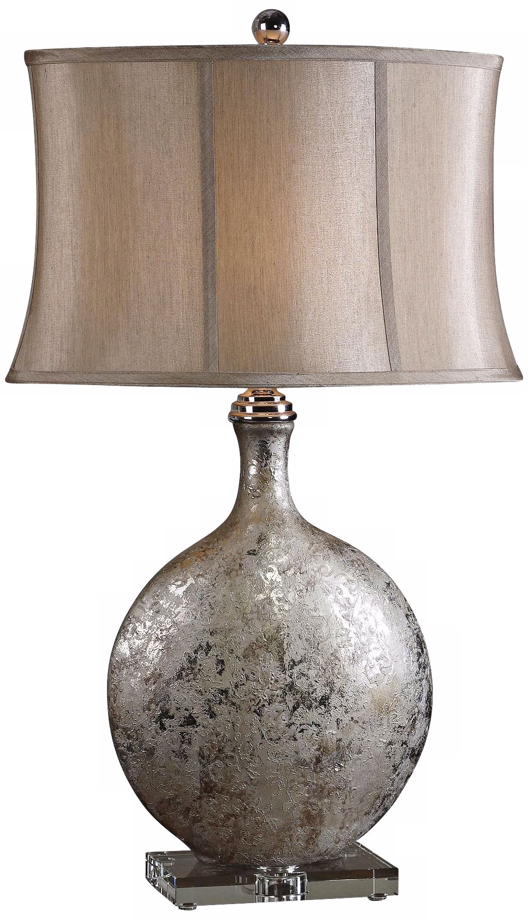 Uttermost Navelli Distressed Silver Table Lamp