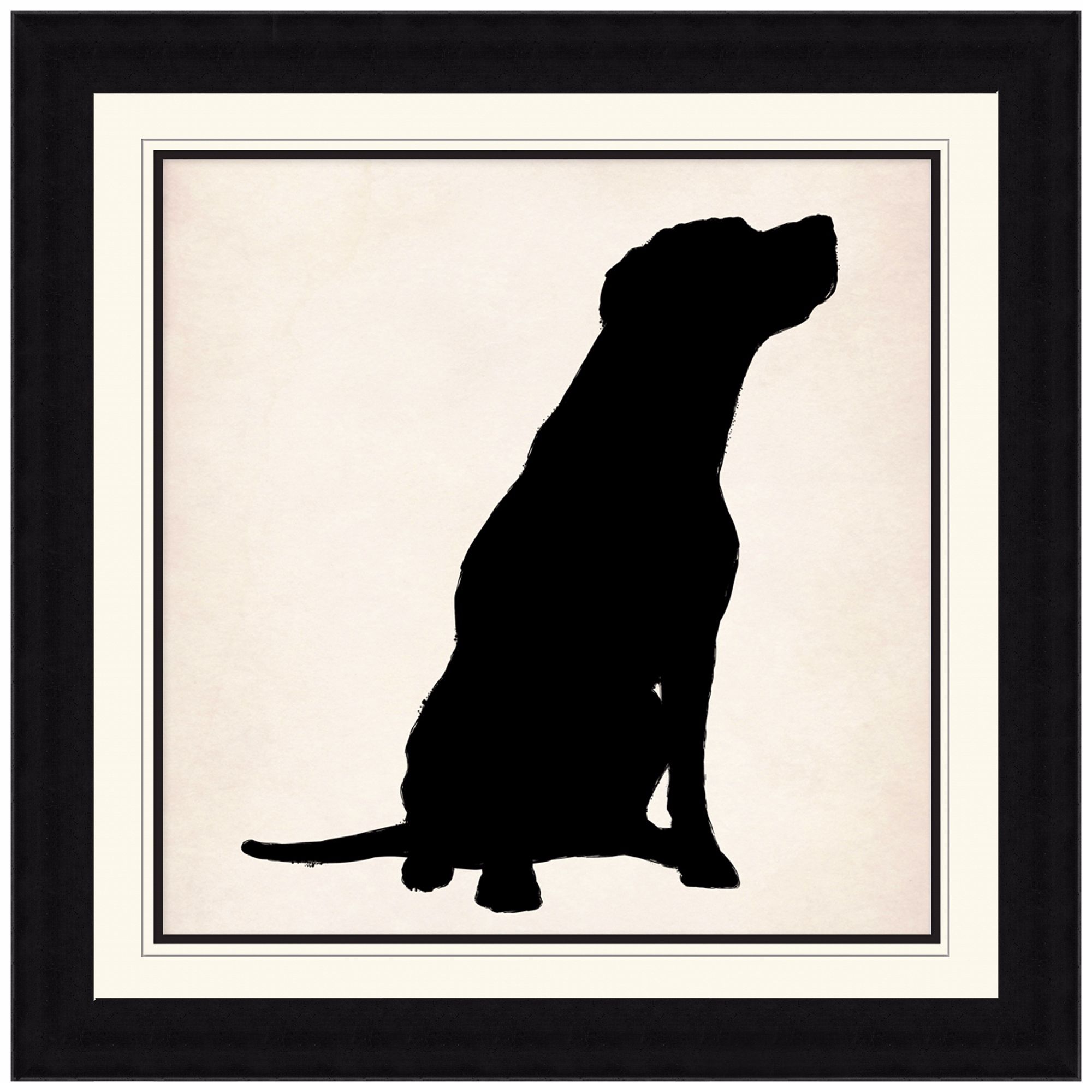 Dog Silhouette 29" Square Animal Wall Art