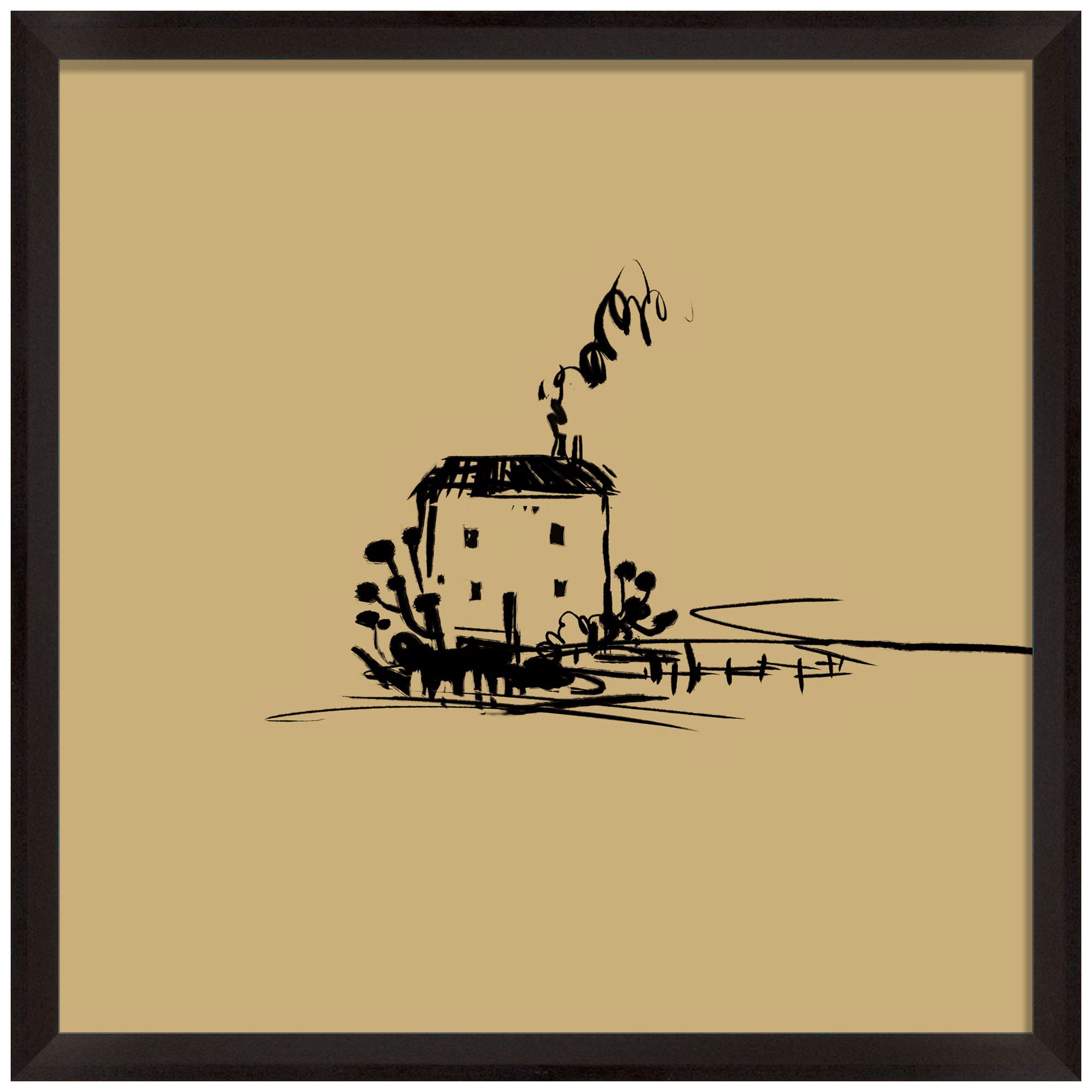 Cottage 11" Square Silhouette Wall Art
