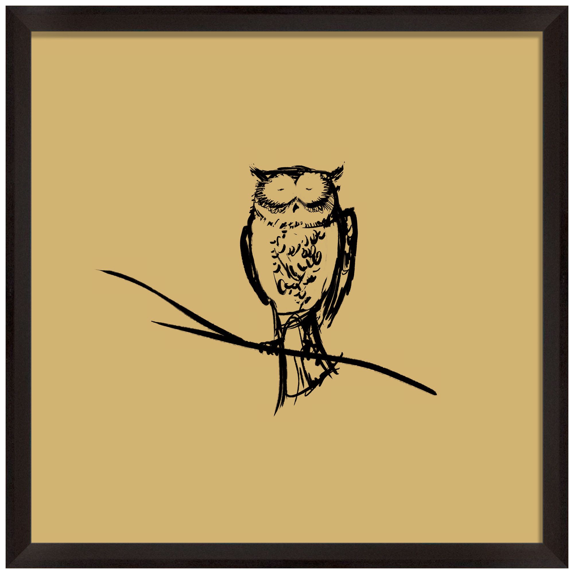 Owl 11" Square Silhouette Wall Art