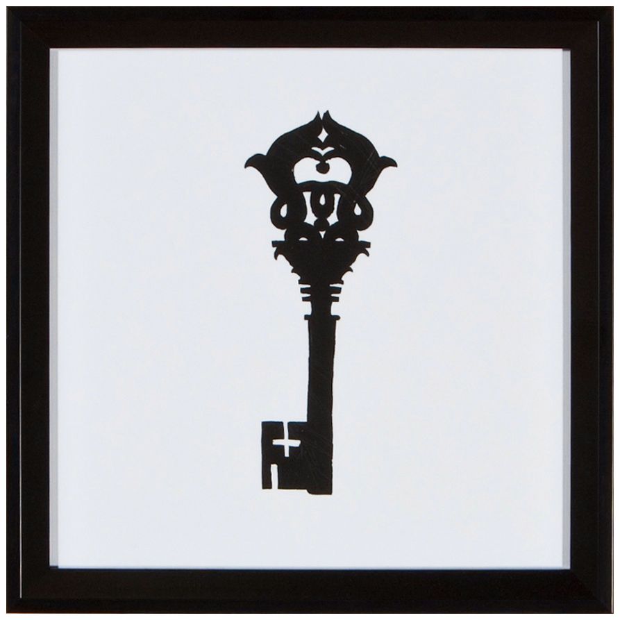 Key 11" Square Silhouette Wall Art