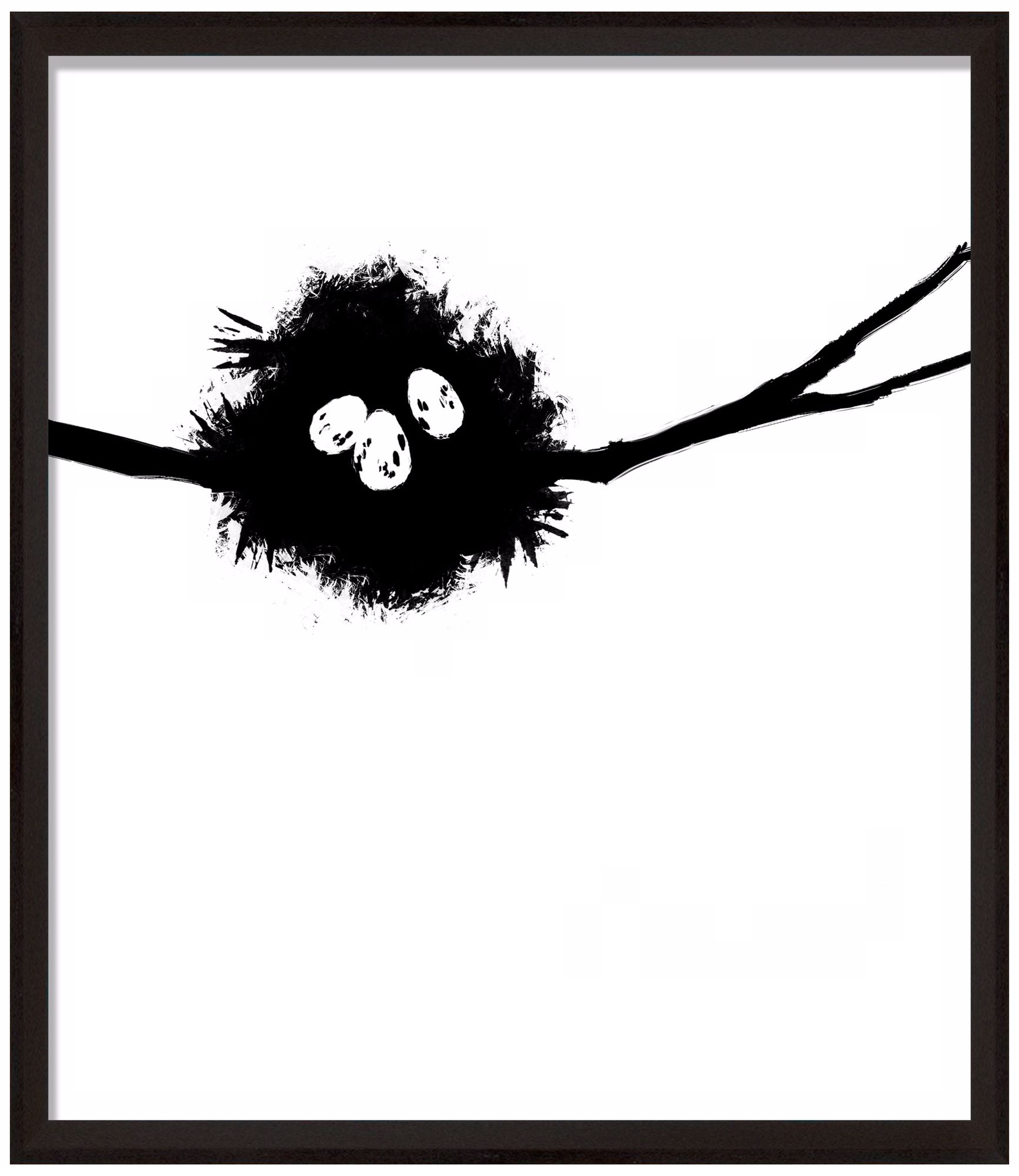 Nest 15" High Framed Silhouette Wall Art