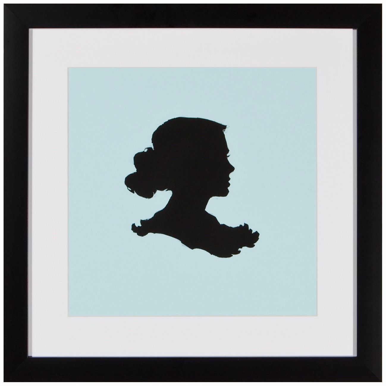 Female 18" Square Framed Silhouette Wall Art