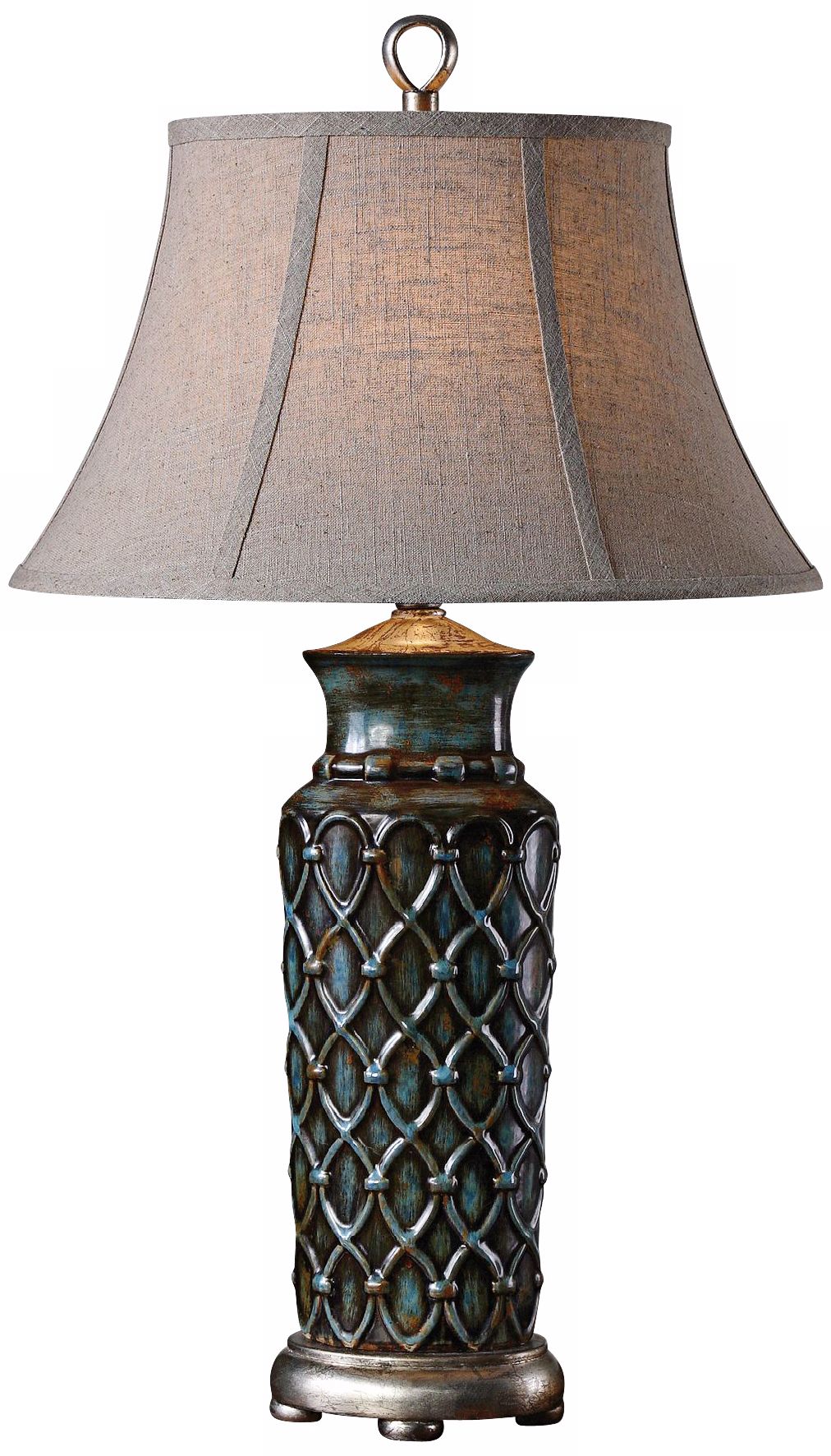 Uttermost Valenza Antiqued Blue Table Lamp