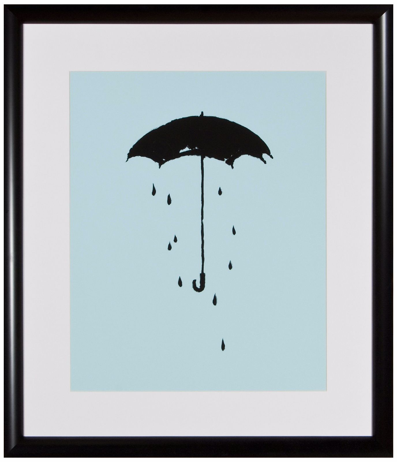 Umbrella 27 3/4" High Framed Silhouette Wall Art