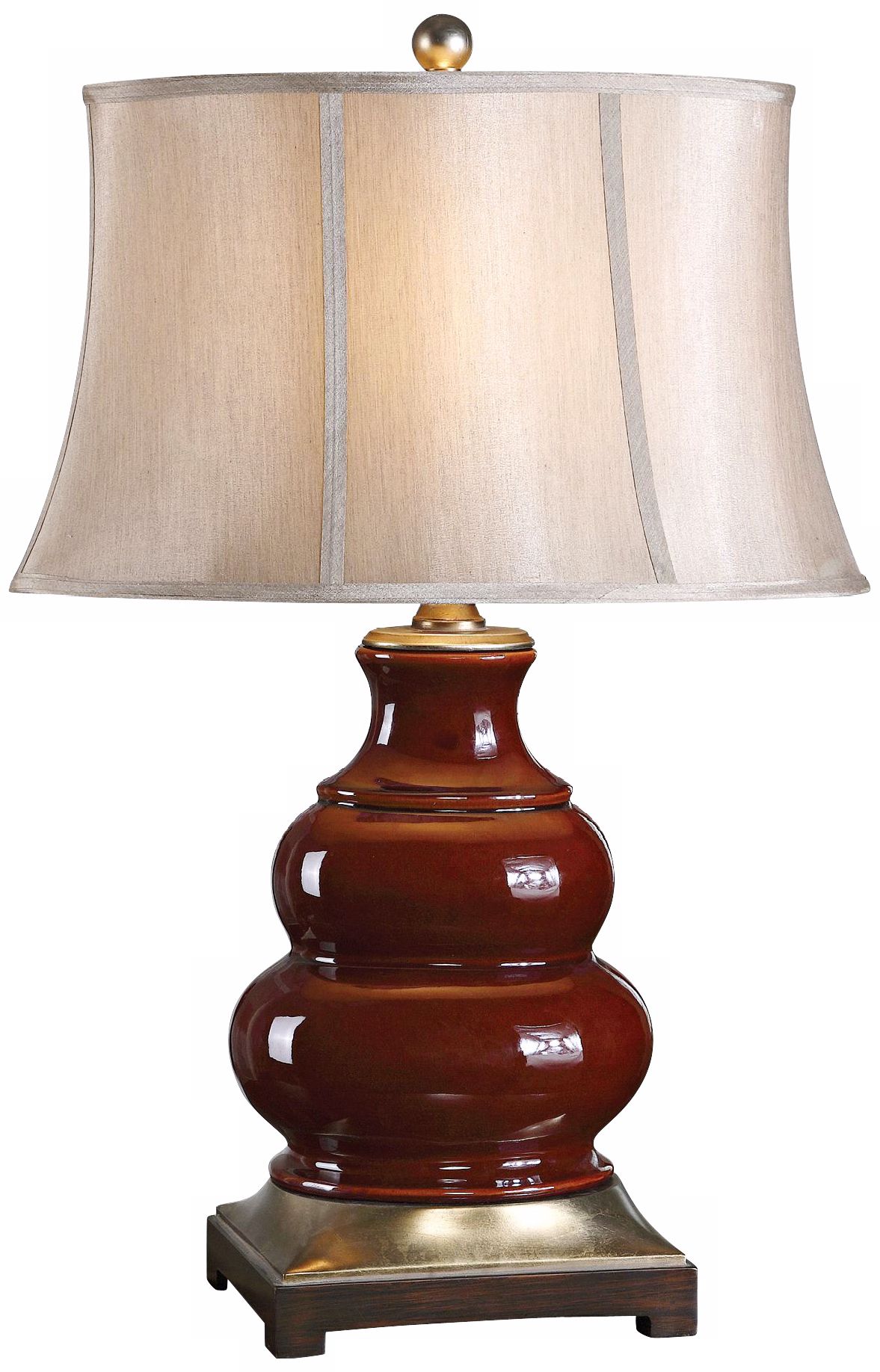 Uttermost Villalago Maroon Ceramic Table Lamp