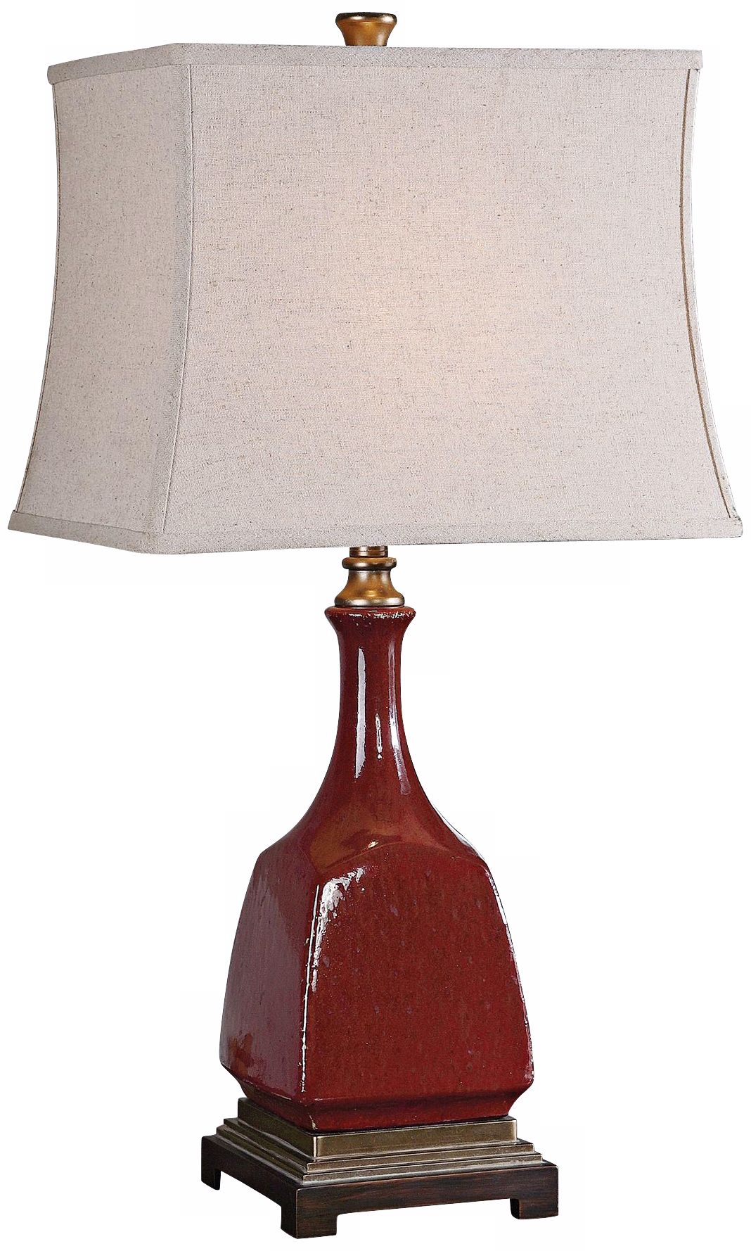 Uttermost Alzano Red Ceramic Table Lamp