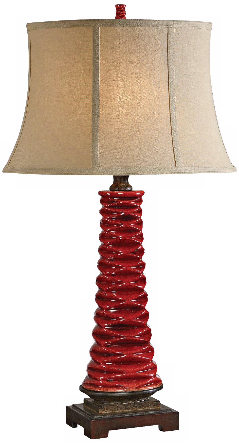 Uttermost Nicklin Red Ceramic Table Lamp