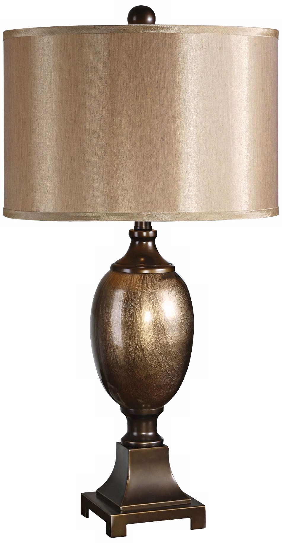 Uttermost Fresonara Metallic Bronze Glass Table Lamp