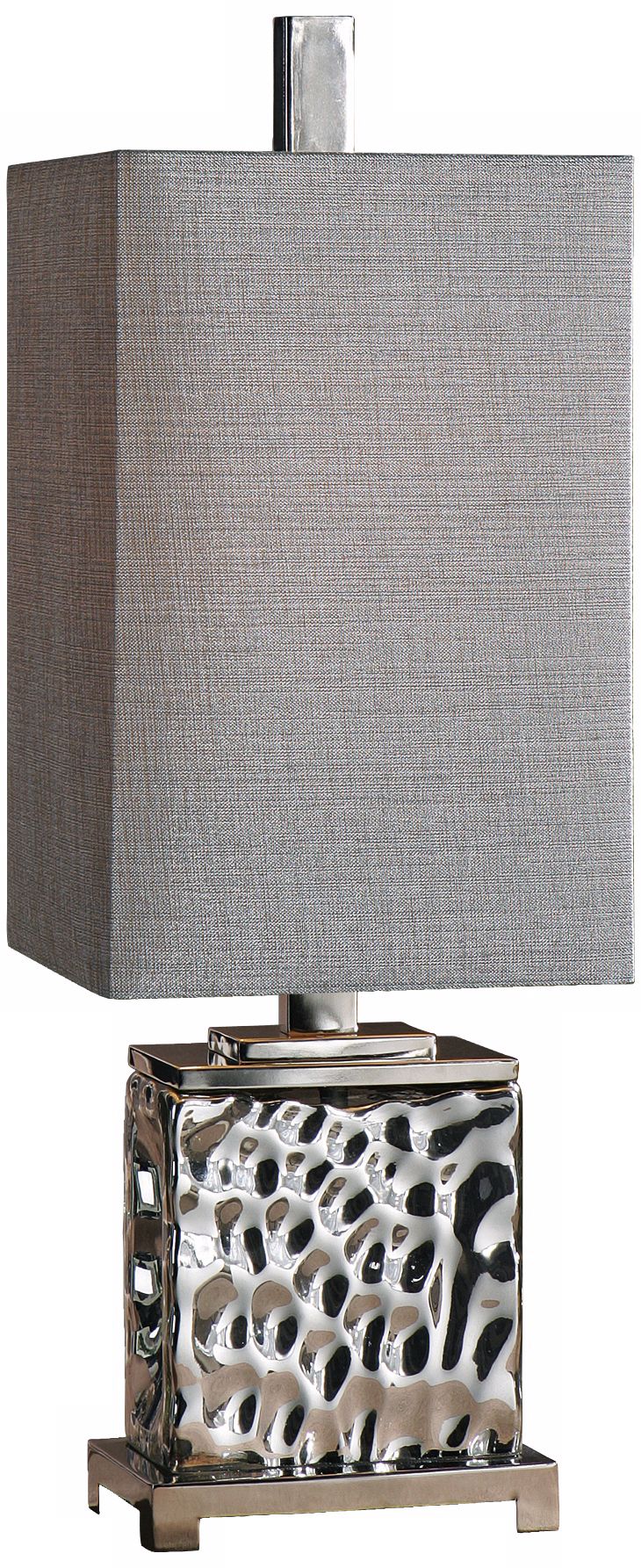 Uttermost Bashan Nickel Plated Glass Table Lamp