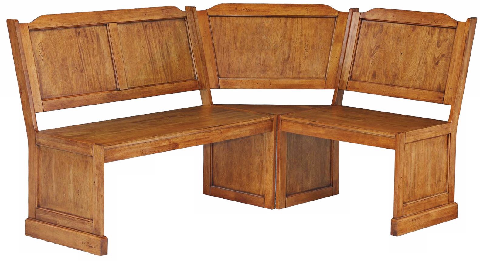 Distressed Oak Corner Bench
