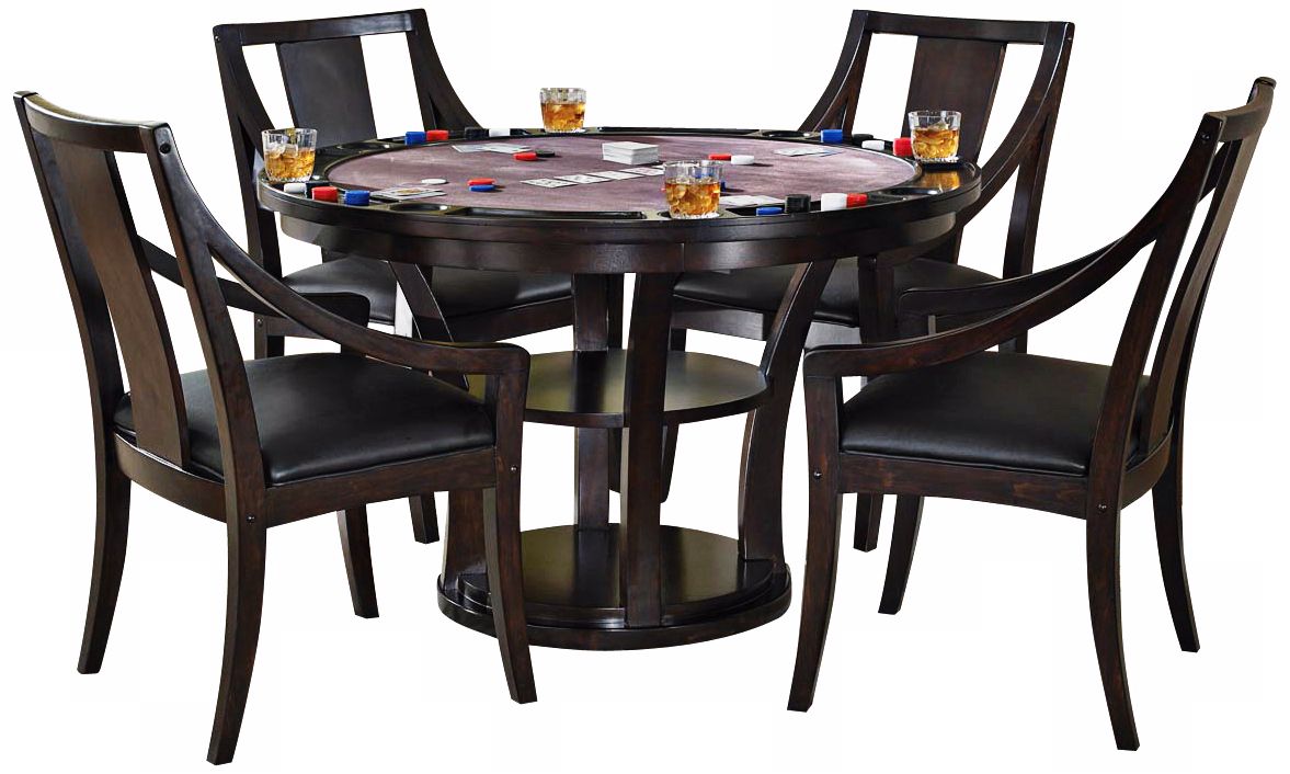 Rio Vista 5-Piece Espresso Game Table Set