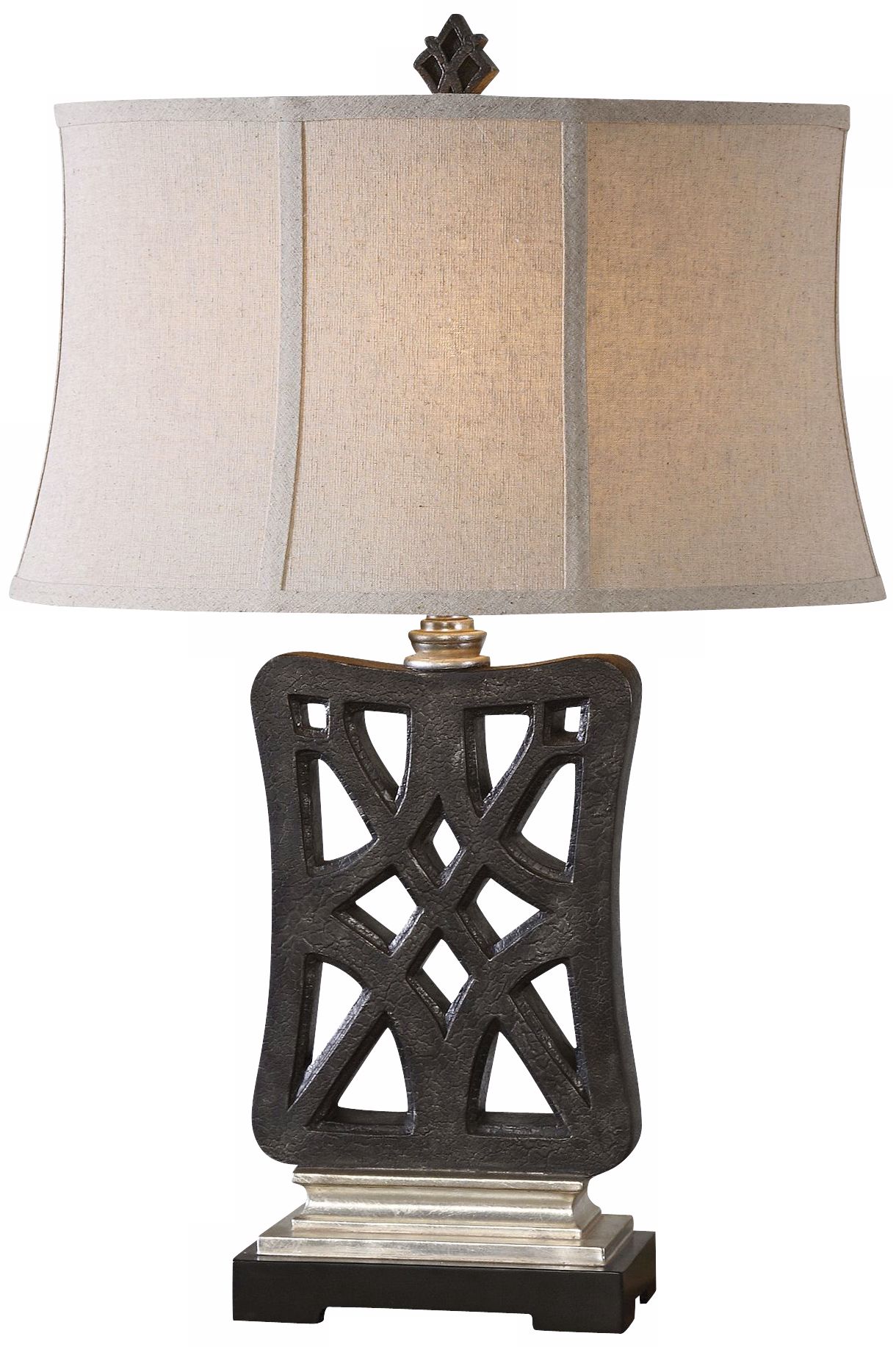 Uttermost Chioma Matte Black Table Lamp