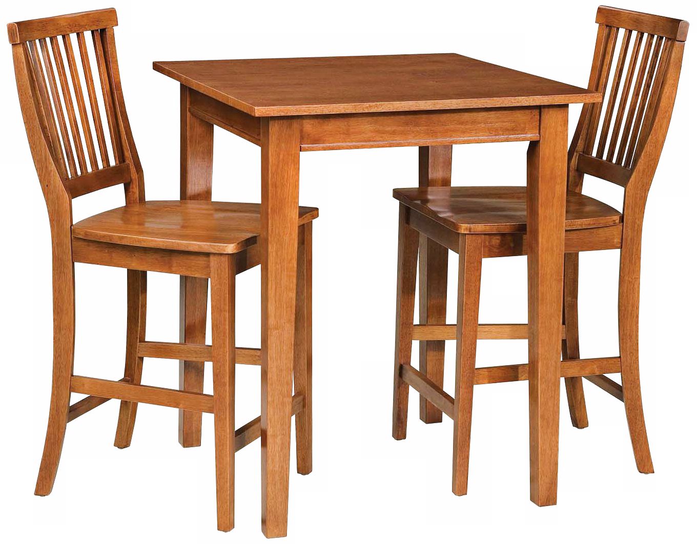 Arts and Crafts Cottage Oak 3-Piece Bistro Set