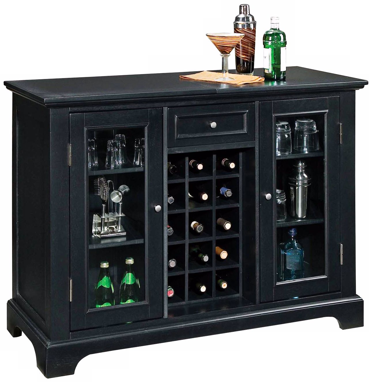 Bedford Ebony Bar Cabinet