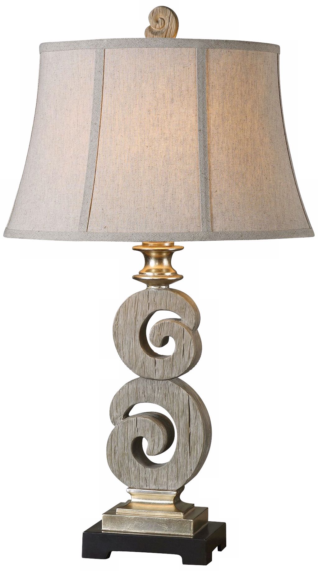 Uttermost Delshire Distressed Wood Finish Table Lamp