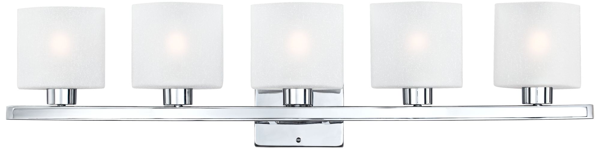 Possini White Linen Glass Chrome 40 1/2" Wide Bath Light