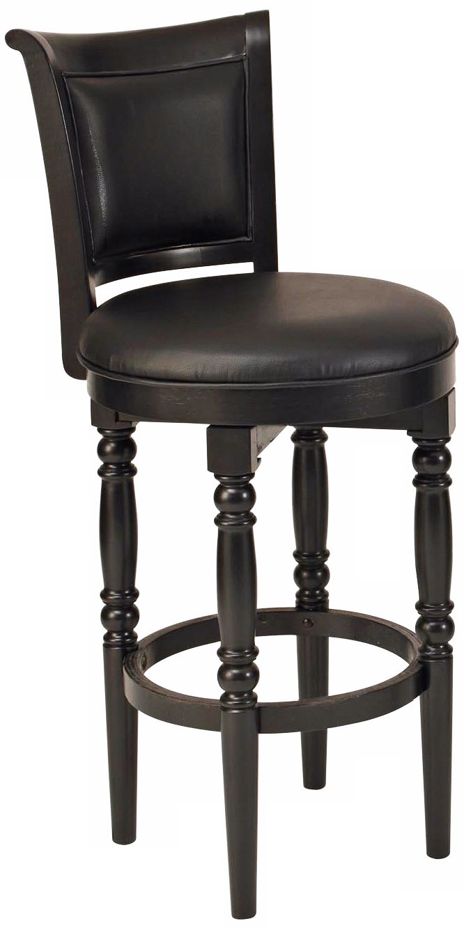 St. Croix Black Swivel Bar Stool