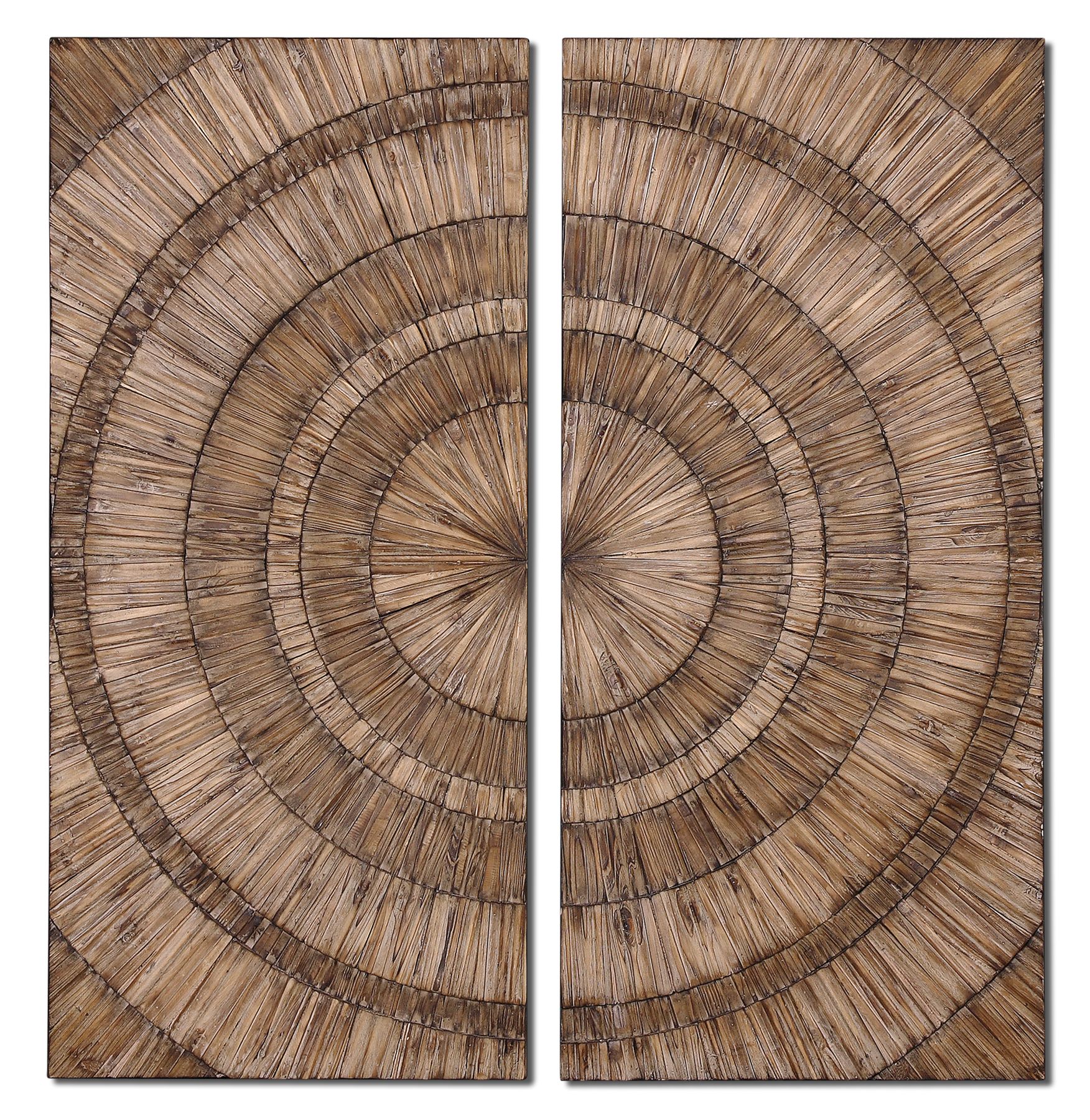 Set of 2 Lanciano Hand-Crafted Wood Uttermost Wall Art