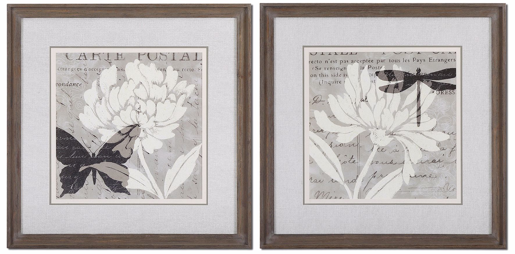 Set of 2 Natural Prints 30" Square Uttermost Wall Art