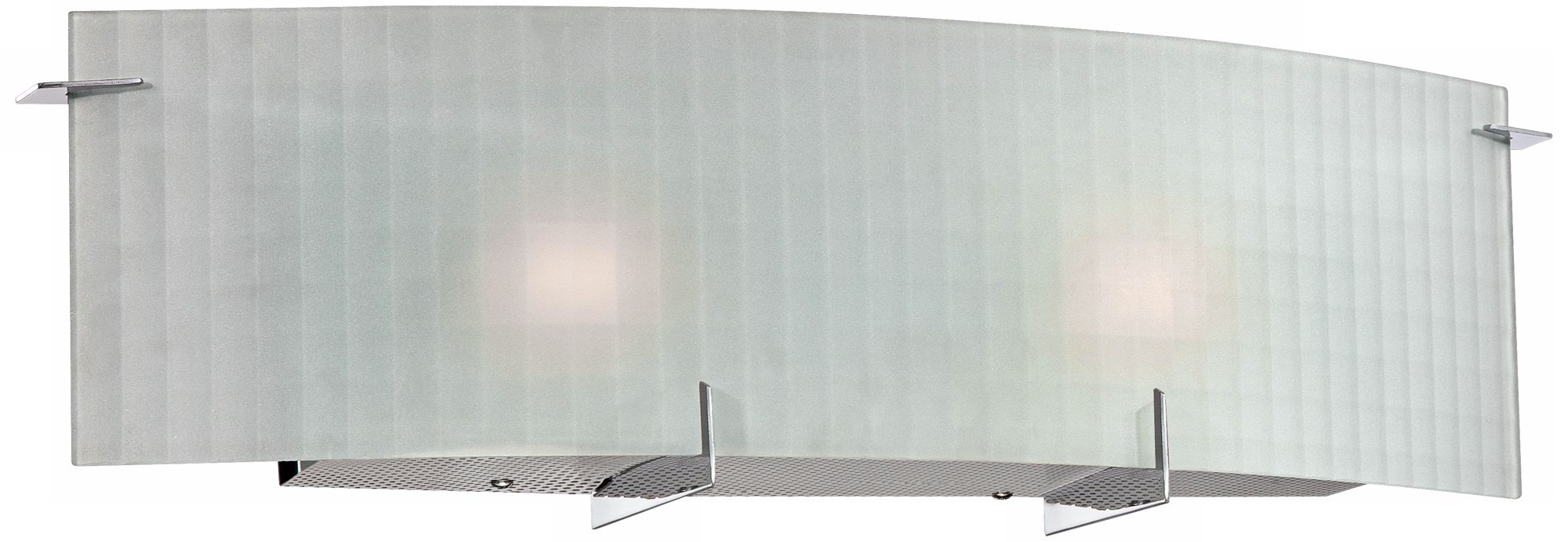 Possini Euro Checkered Glass 24" Wide Chrome Bath Light