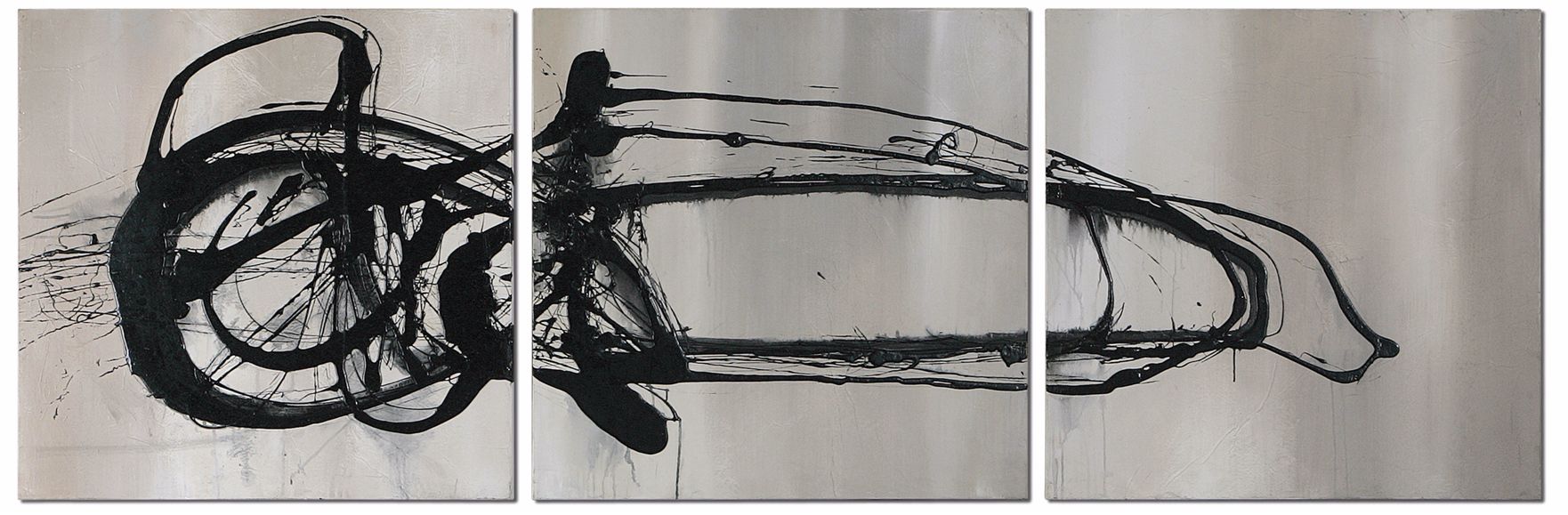 Uttermost Set of 3 Tagged 32" High Abstract Wall Art