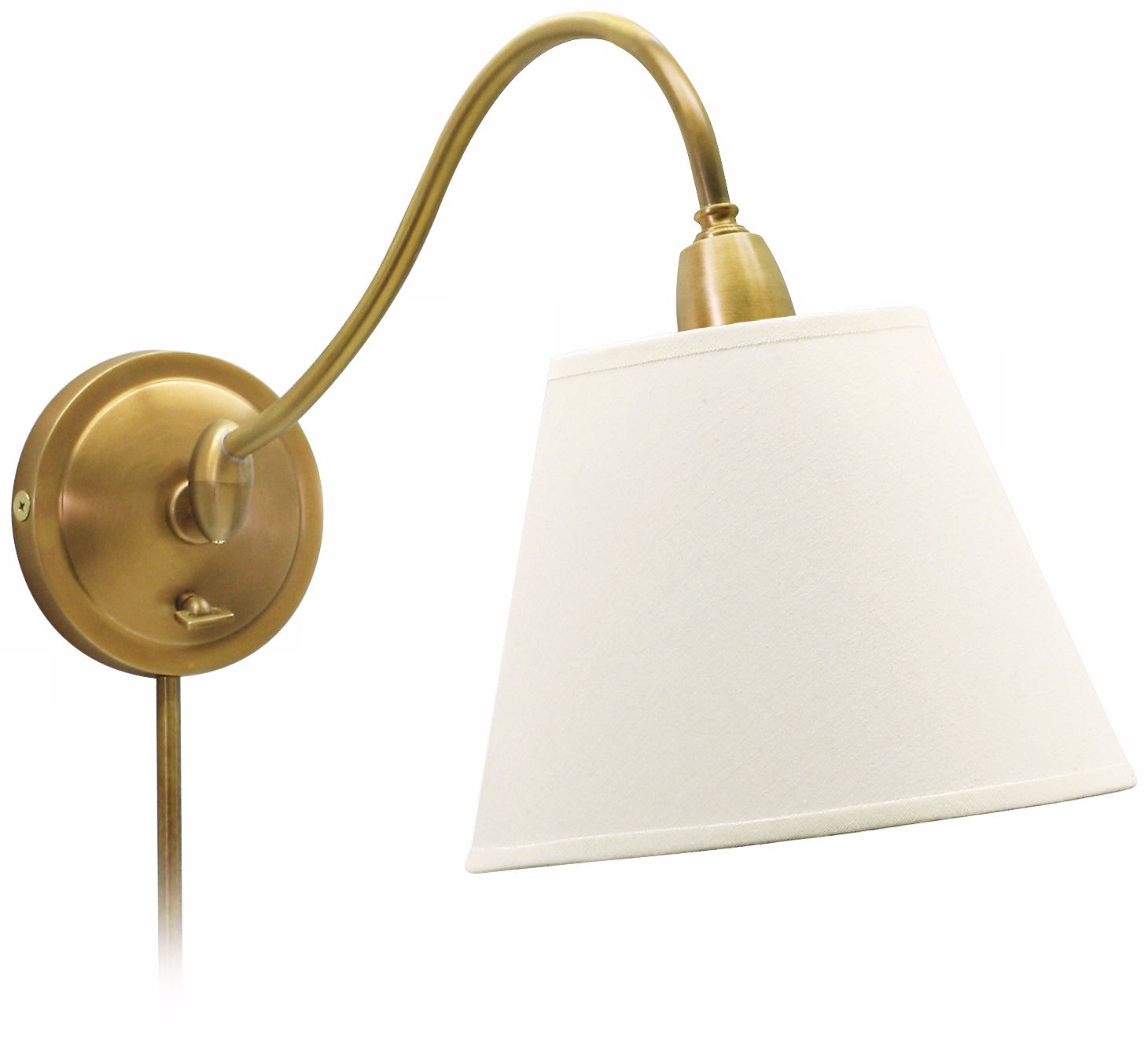 House of Troy Hyde Park Brass Finish Scroll Arm Wall Light