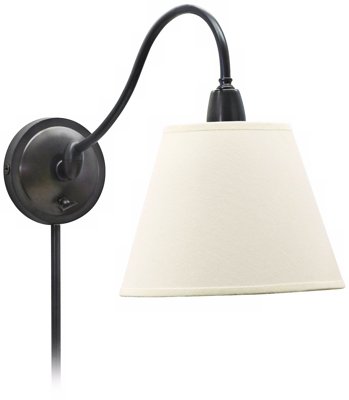 House of Troy Hyde Park Black Scroll Arm Wall Light