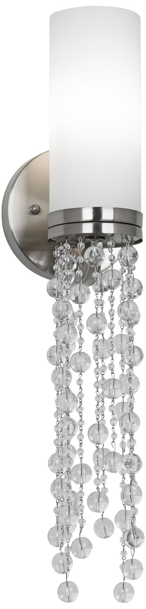 Crystal Strings 19 3/4" High Opal Glass Wall Sconce