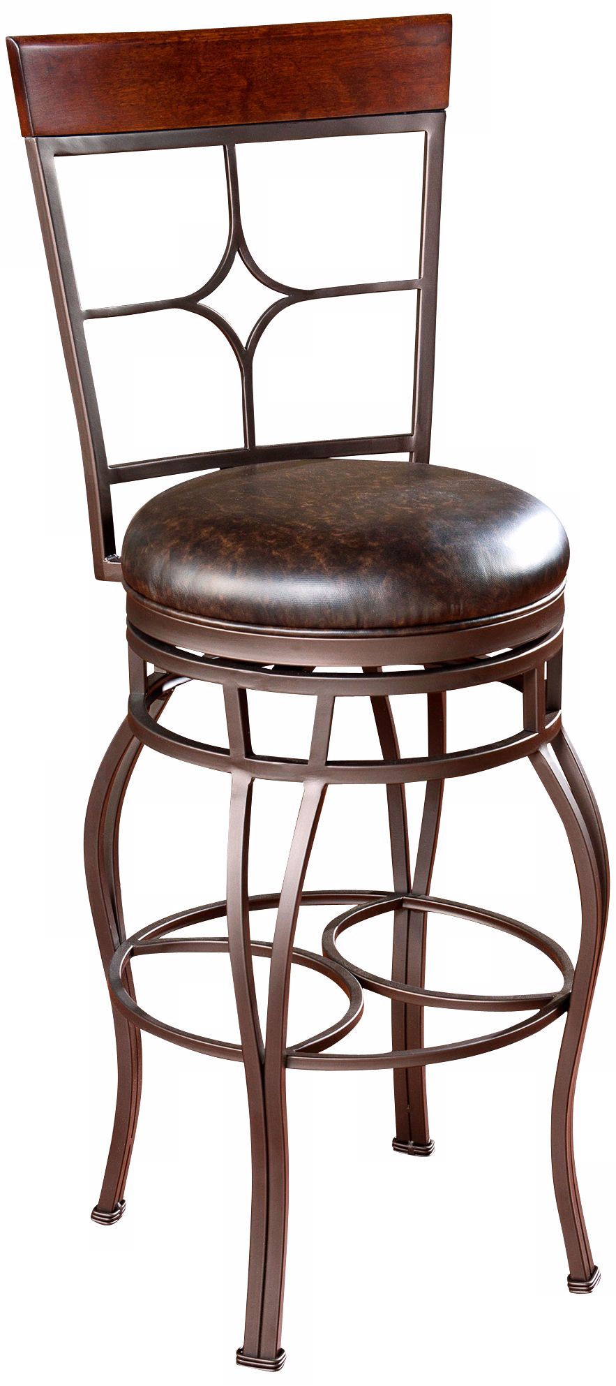 American Heritage Vincent 26" Wenge Leather Counter Stool