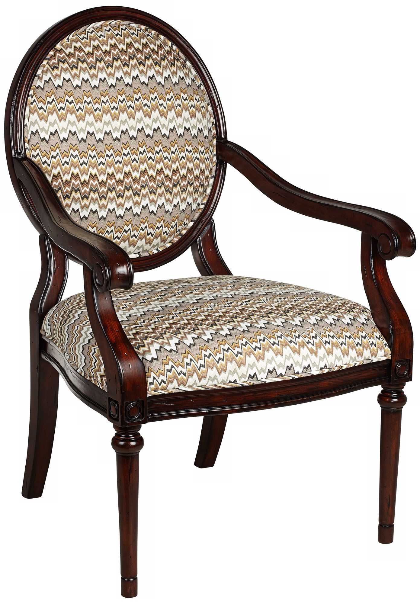 Zig Zag Dark Cherry Accent Chair