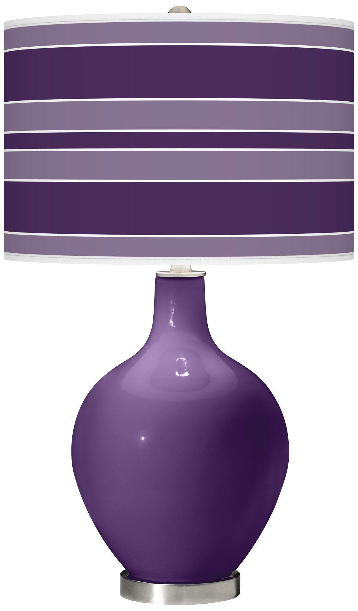 Acai Bold Stripe Ovo Table Lamp