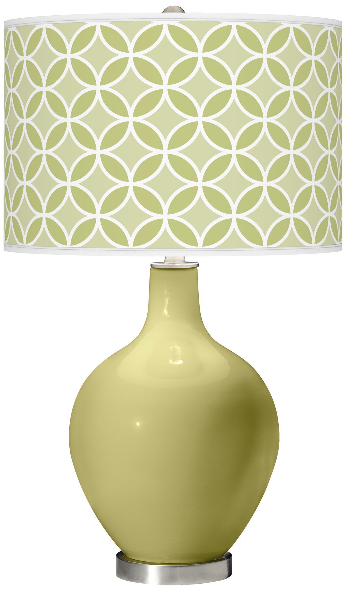 Linden Green Circle Rings Ovo Table Lamp